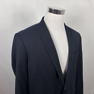 American Eagle Outfitters XL Sport Coat Dark Navy Blue Two Button Poly Blend